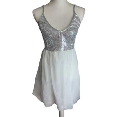 Sparkle Sliver and White Dress - image 1