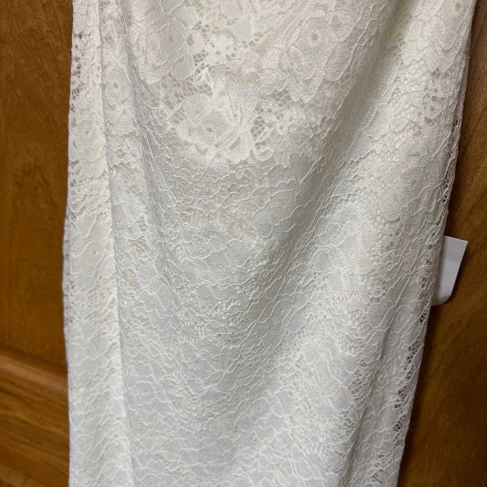 Lulus Perfectly Beloved White Lace Maxi Dress - S… - image 4