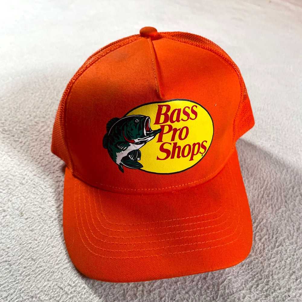 Bass Pro Shops Mens Orange Strap Back Racing Styl… - image 1