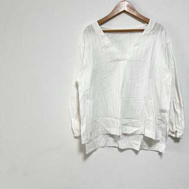 LAUTREAMONT Long Sleeve Blouse - White - Stripes … - image 1