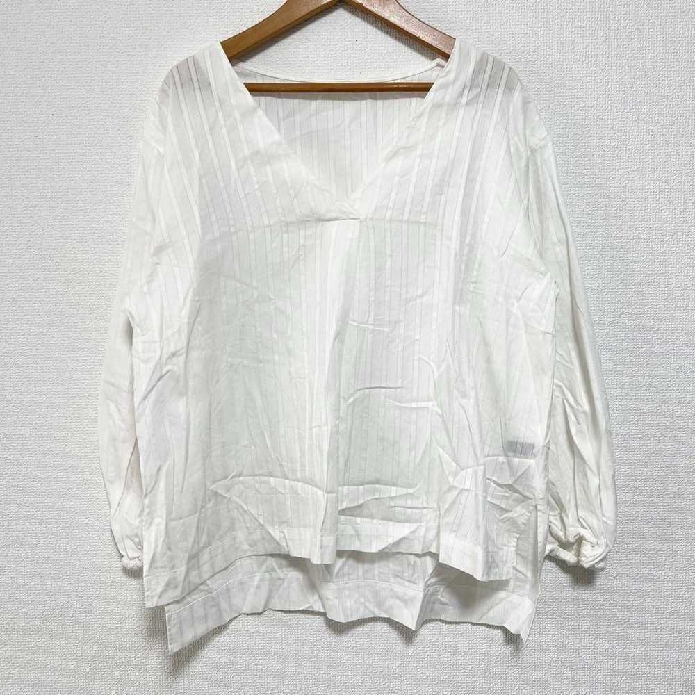 LAUTREAMONT Long Sleeve Blouse - White - Stripes … - image 2