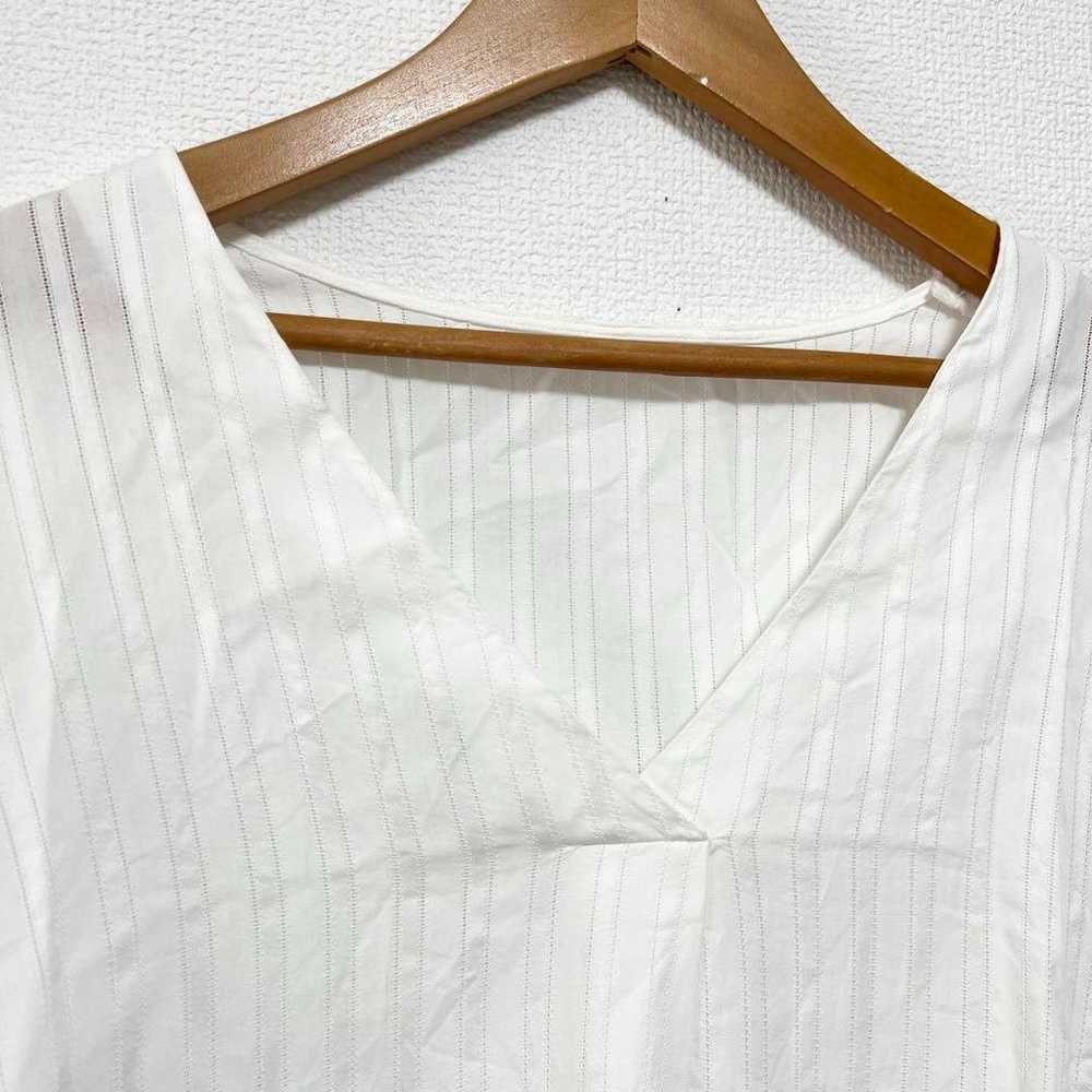 LAUTREAMONT Long Sleeve Blouse - White - Stripes … - image 3