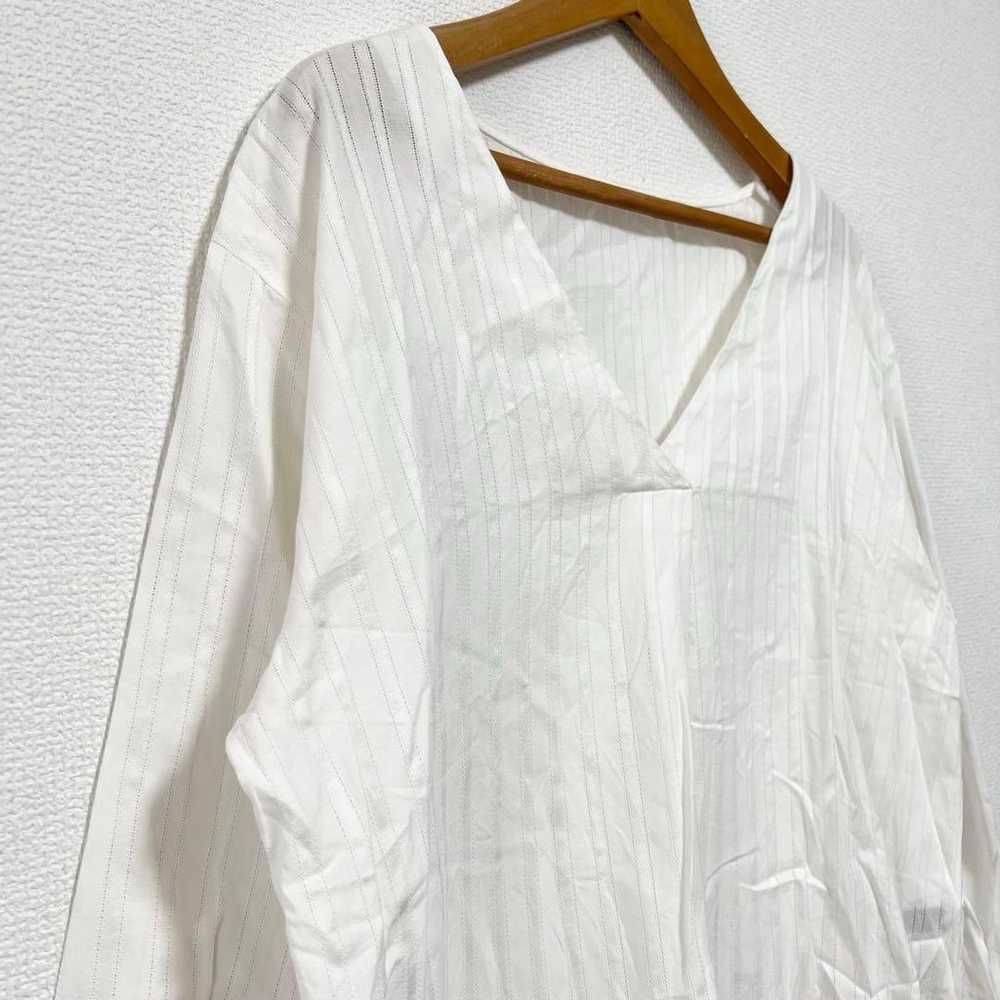 LAUTREAMONT Long Sleeve Blouse - White - Stripes … - image 5