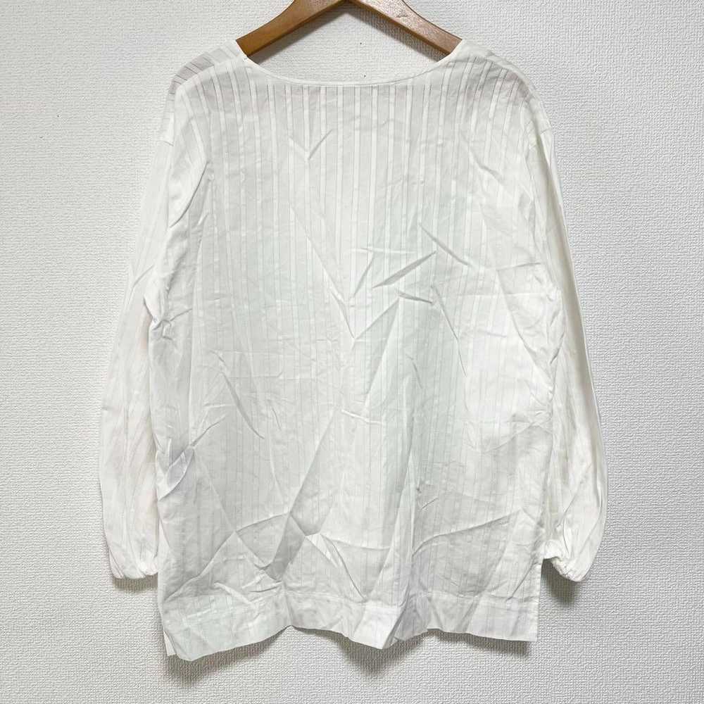 LAUTREAMONT Long Sleeve Blouse - White - Stripes … - image 6