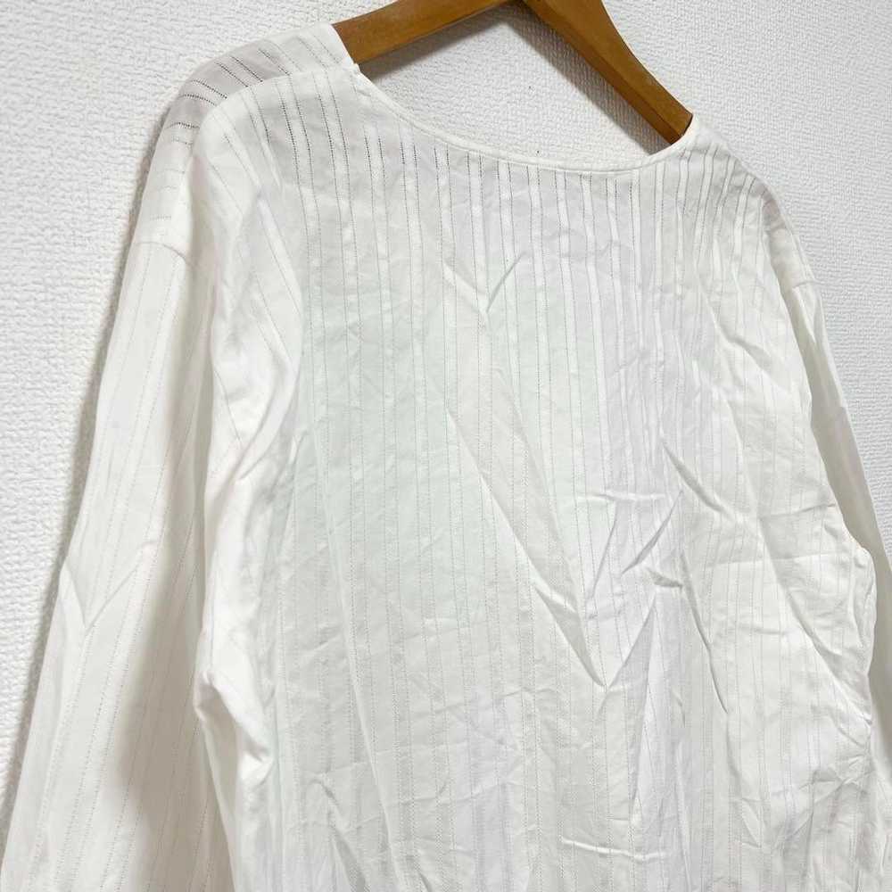 LAUTREAMONT Long Sleeve Blouse - White - Stripes … - image 7