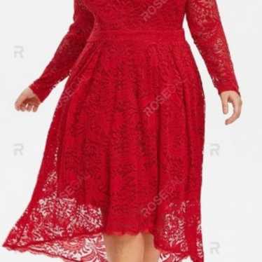 Red Christmas or Valentines Dress plus size