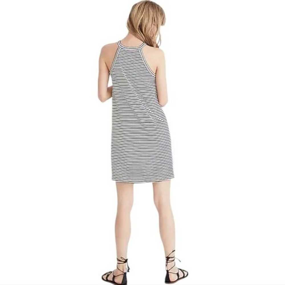 Madewell District Dress in Stripe Nightfall Small - image 4