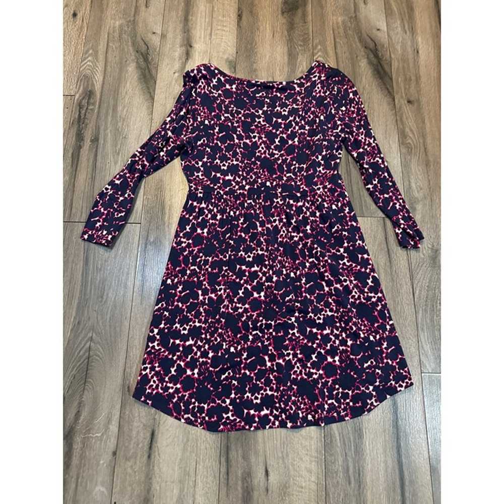 Boden Size 8 Navy & Pink Floral Print Fitted Dress - image 5