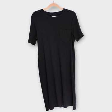 Madewell Womens Midi Sz Medium Black Short Sleeve… - image 1