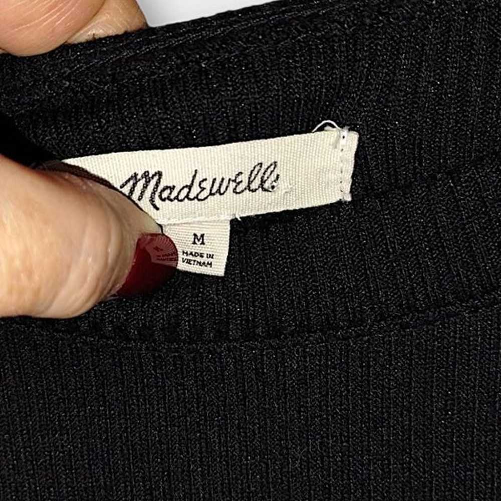 Madewell Womens Midi Sz Medium Black Short Sleeve… - image 3