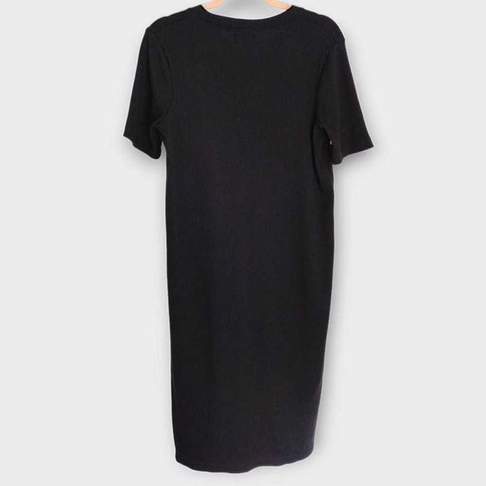 Madewell Womens Midi Sz Medium Black Short Sleeve… - image 5