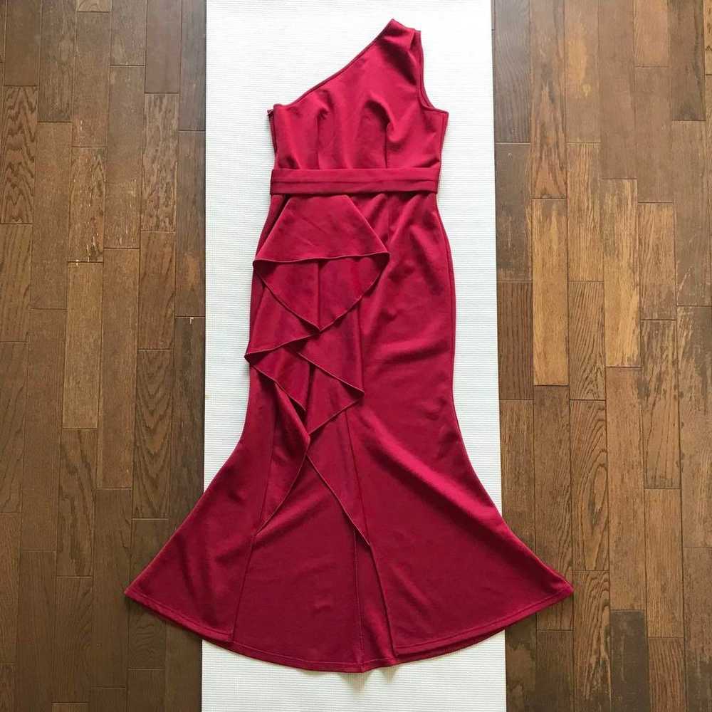 SHEIN One-Shoulder Long Dress Evening Dress Red W… - image 1