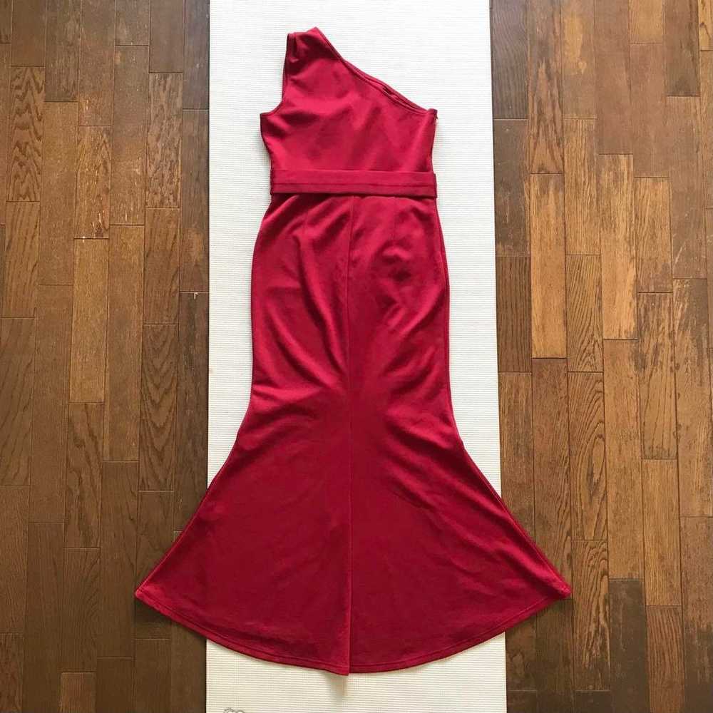 SHEIN One-Shoulder Long Dress Evening Dress Red W… - image 2