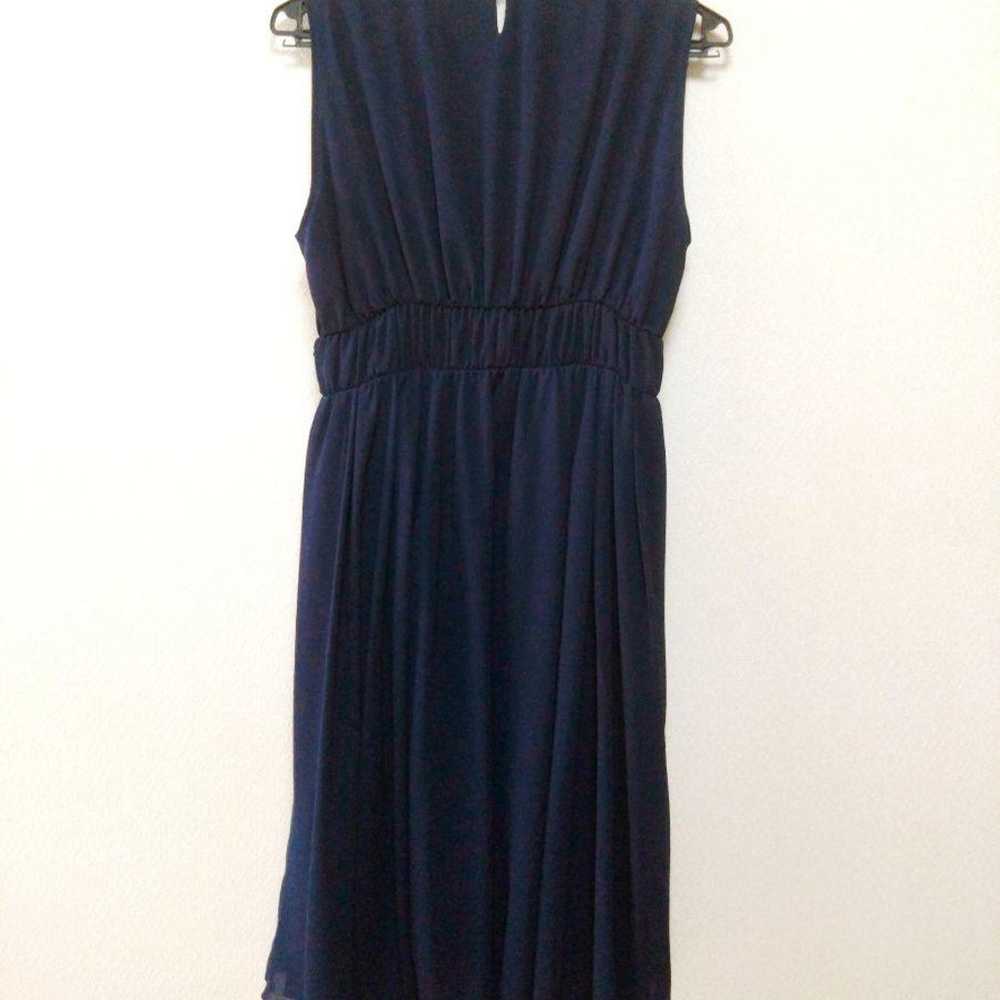 Wedding reception party dress with jewels in navy. - image 2