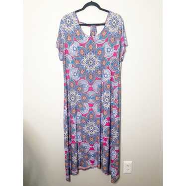 Chico’s Medallion Cluster-Print Jersey Midi Dress… - image 1