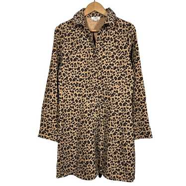 UMgee Animal Print Shirt Dress Button Up Front Lo… - image 1