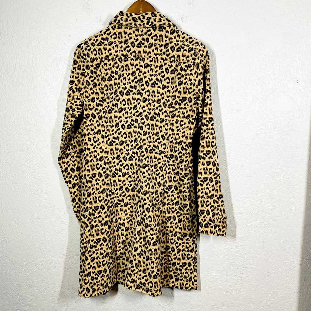 UMgee Animal Print Shirt Dress Button Up Front Lo… - image 6