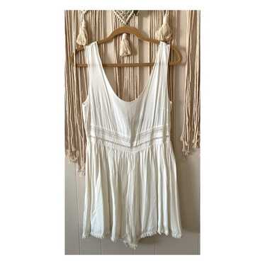 Honey Punch White Boho Scoop Neck Sheer Waist Fla… - image 1