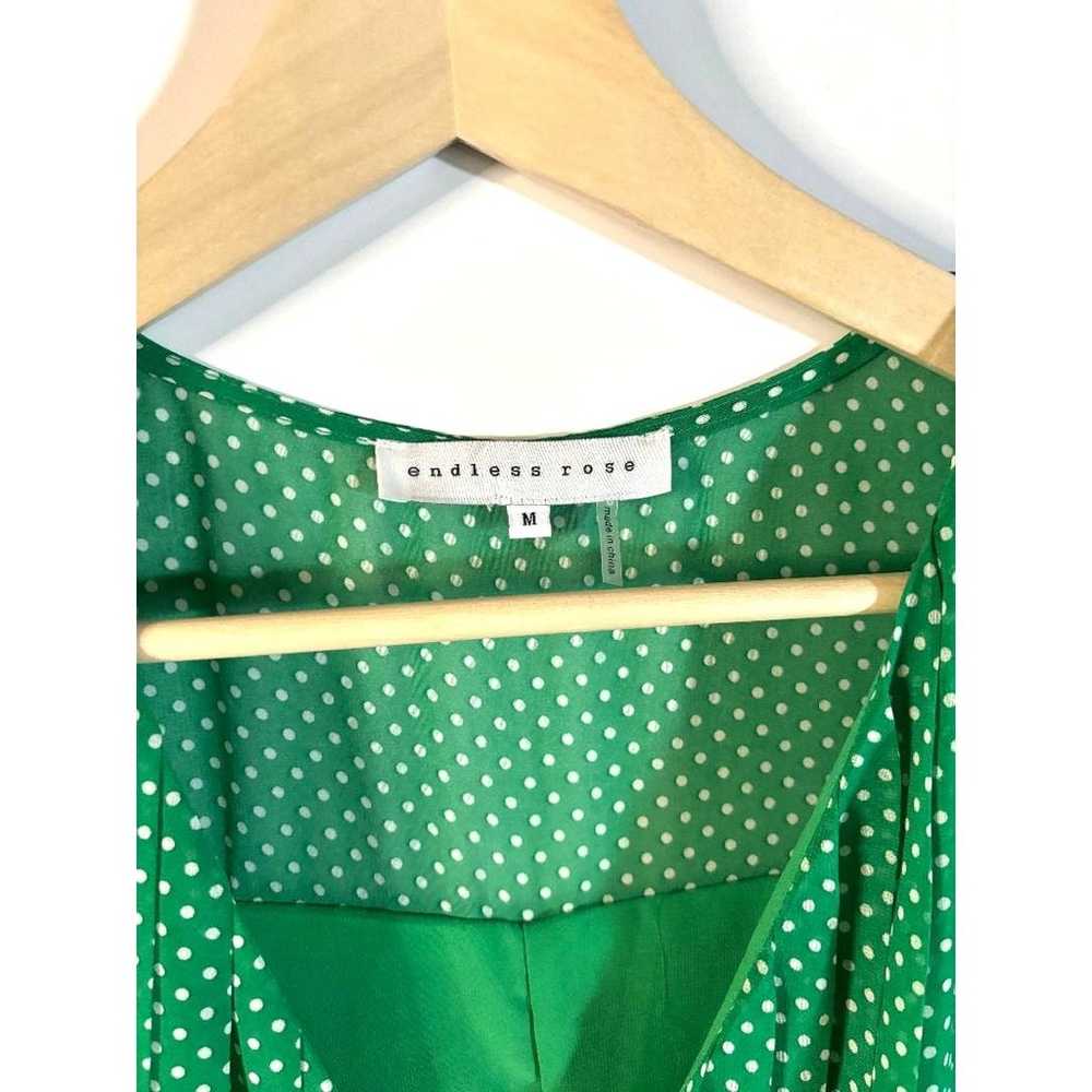 Endless Rose Green Polka Dot Pleats Buttoned Flir… - image 2