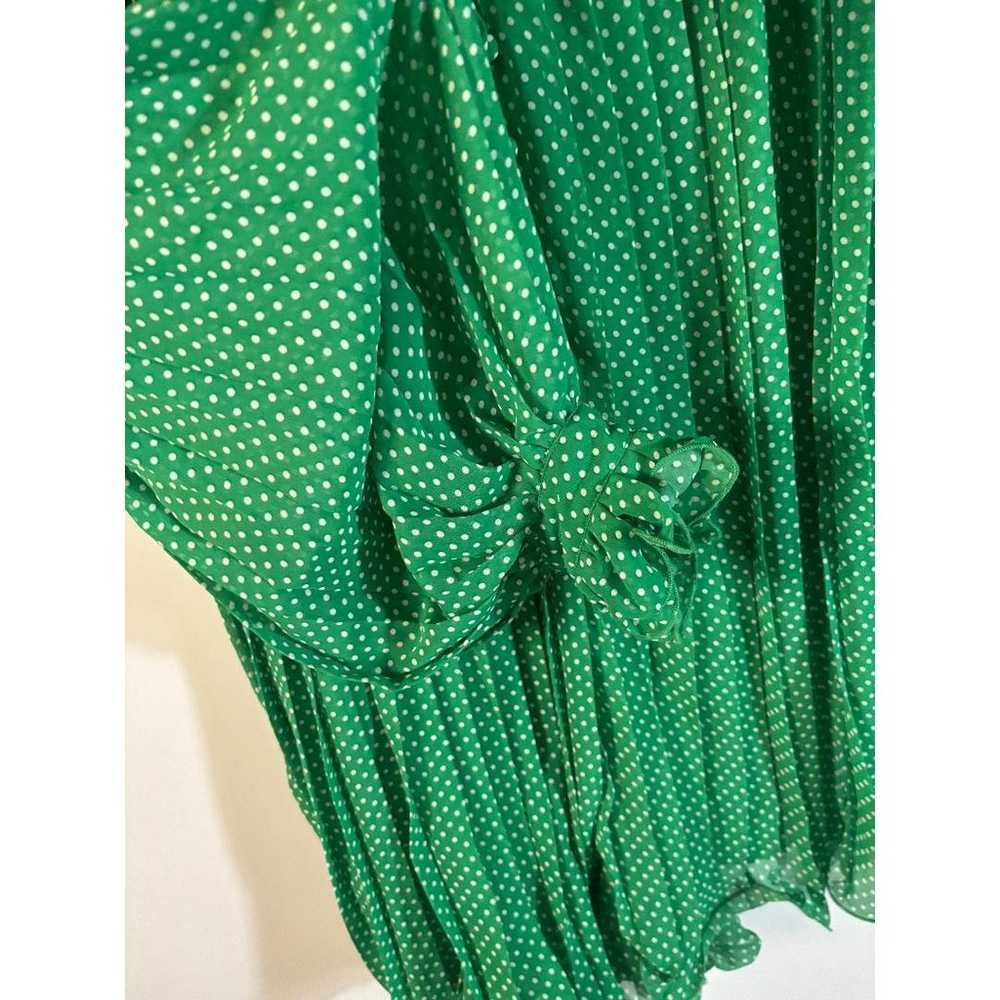 Endless Rose Green Polka Dot Pleats Buttoned Flir… - image 5