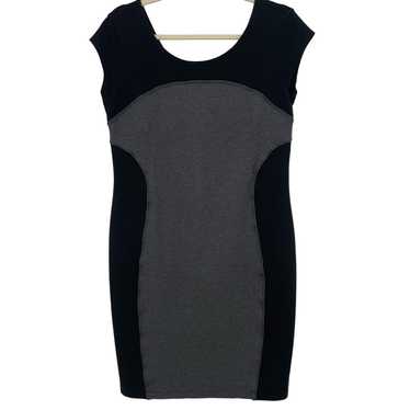 Athleta Illusion Dress Medium Black Gray Fitted C… - image 1