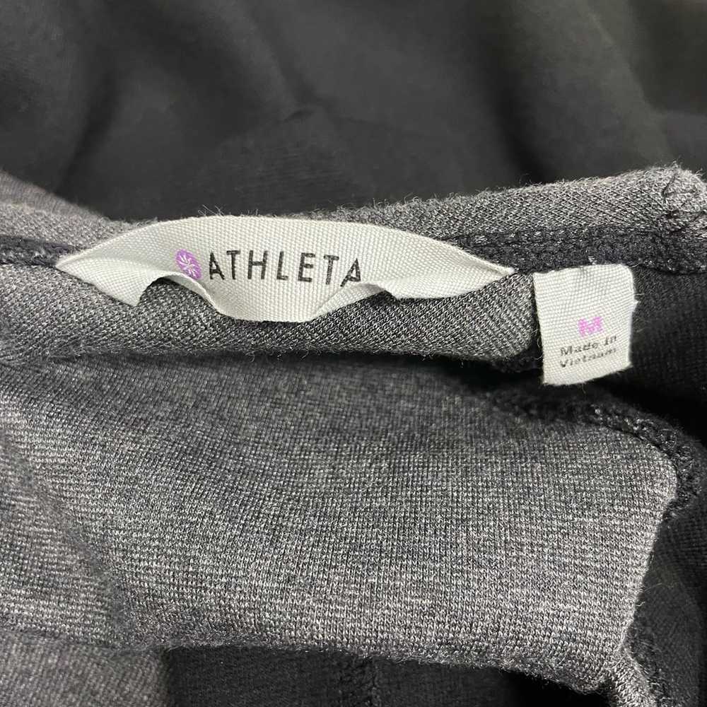 Athleta Illusion Dress Medium Black Gray Fitted C… - image 5