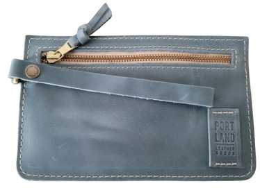 Portland Leather Aqua Adriana Pouch Wristlet - image 1