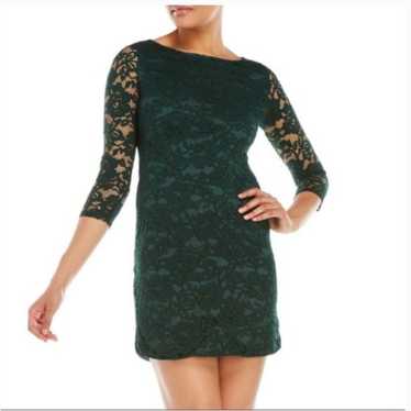 Vince Camuto Dark Green Lace Dress Size 14