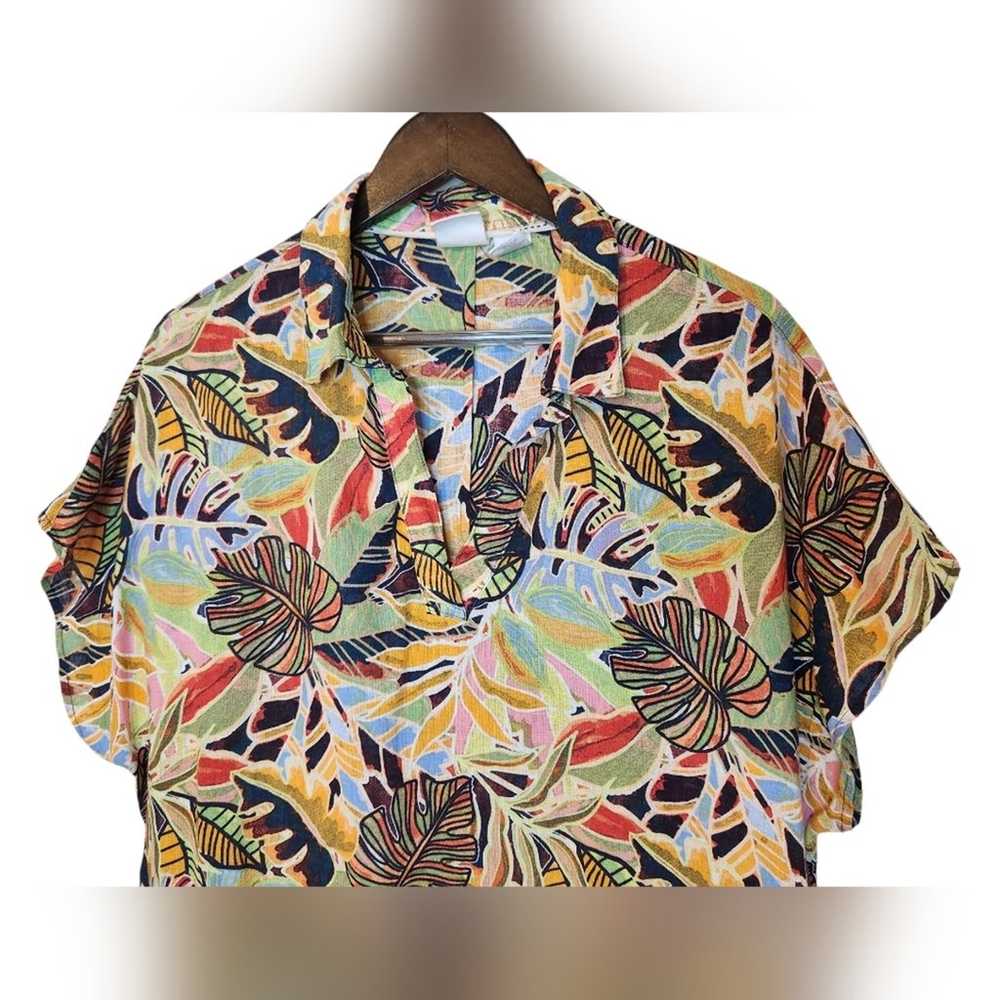 C&C california linen blend tropical print Kaftan … - image 3