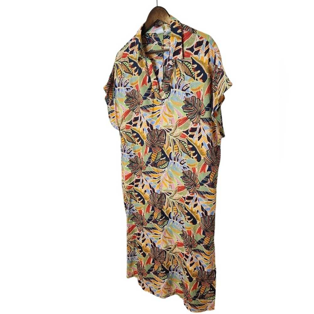 C&C california linen blend tropical print Kaftan … - image 4