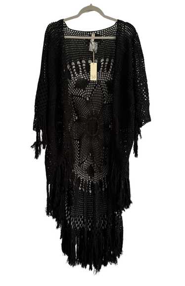 Spell USA Mandala Crochet Coat - Black - OS