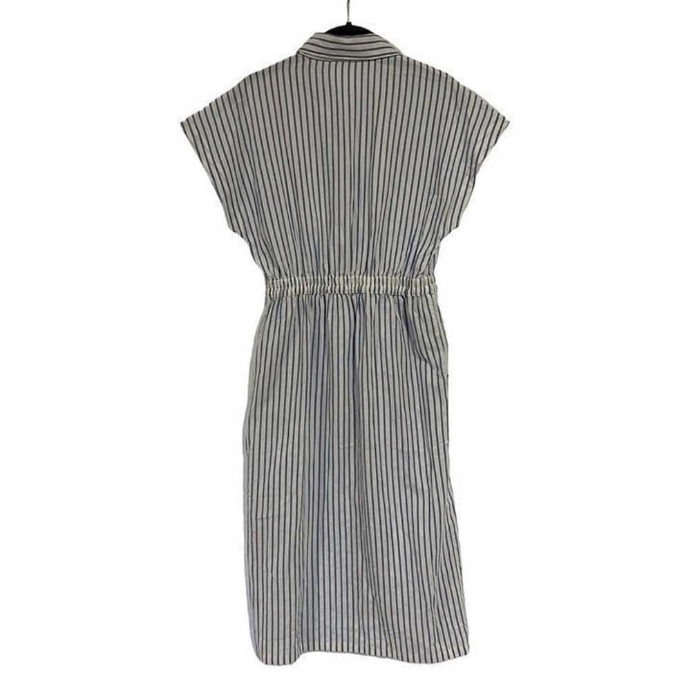 POL Polly Farms Blue White Striped Dress with Lat… - image 6