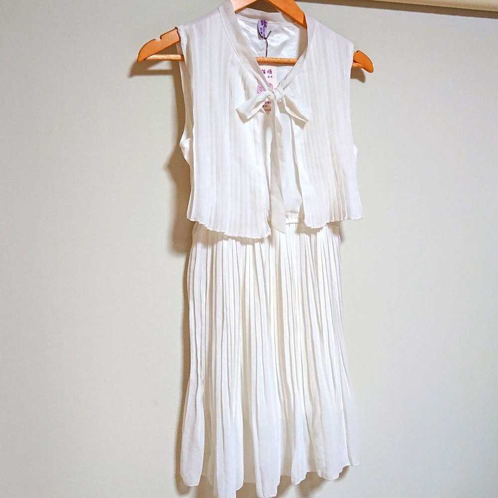 [Unused, Tagged] Chiffon Pleated Mini Dress Tunic… - image 3