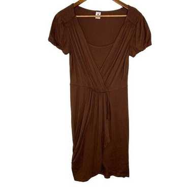 Peruvian Connection Brown Faux Wrap Dress Size Sma