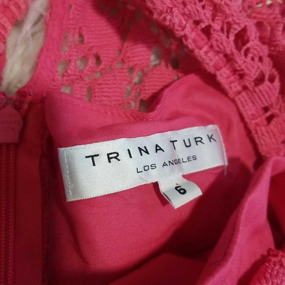 Trina Turk Pink Lace Sheath Dress - image 3