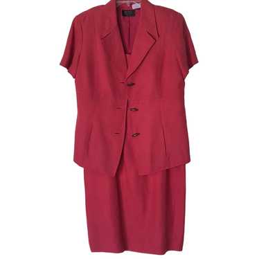 Dana Buchman Coral Solid Silk/Linen Blend Jacket … - image 1