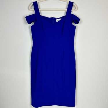 Eliza J Cold Shoulder Cobalt Blue Midi Dress 12 - image 1