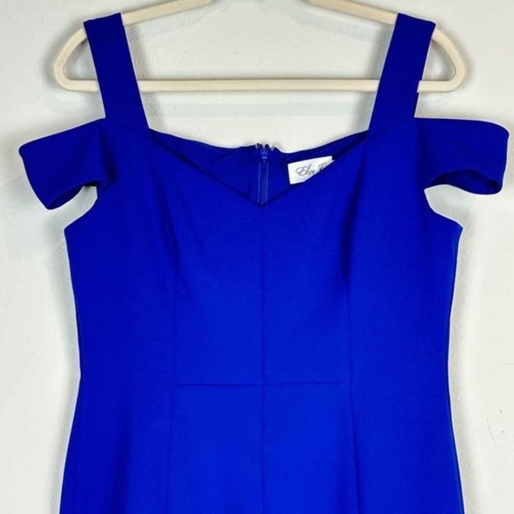 Eliza J Cold Shoulder Cobalt Blue Midi Dress 12 - image 2