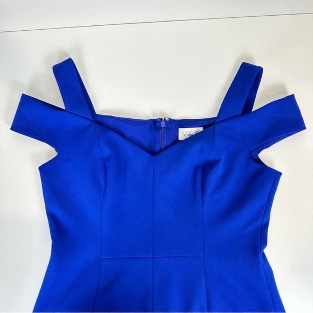 Eliza J Cold Shoulder Cobalt Blue Midi Dress 12 - image 6