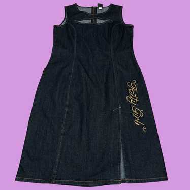 Y2K fatty girl fubu denim dress