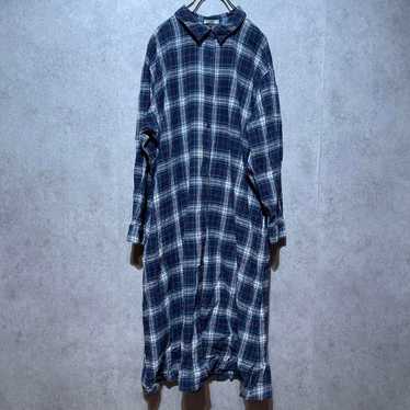 CINEMA CLUB Checkered Shirt Dress * Long Length