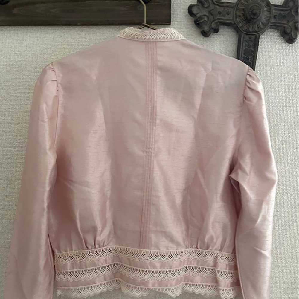 Vintage Pink Embroidered Antique Blouse - image 2