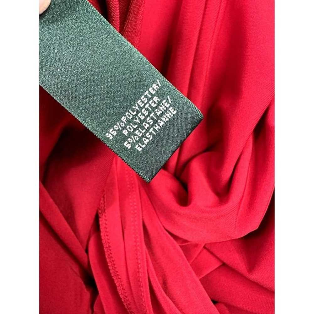 Lauren Ralph Lauren Knee Length Dress sz 10 Red - image 10