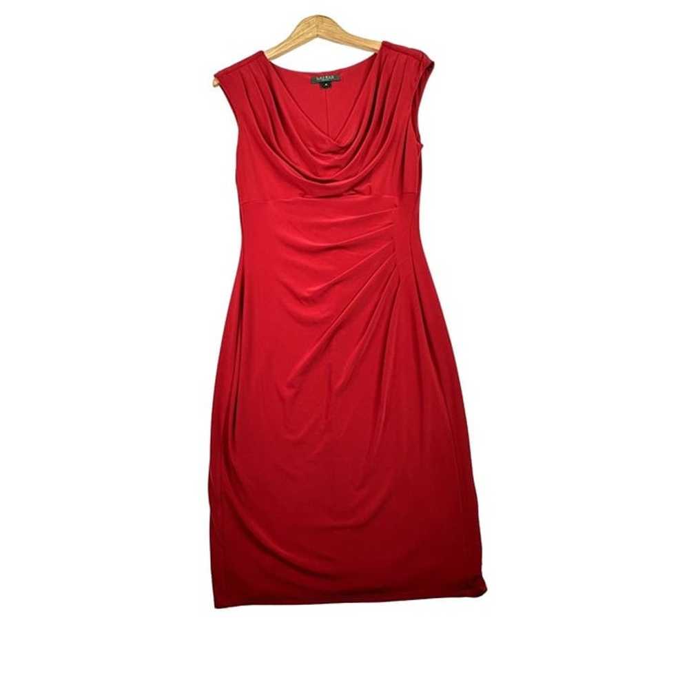 Lauren Ralph Lauren Knee Length Dress sz 10 Red - image 1