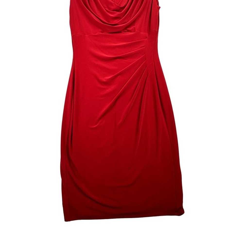 Lauren Ralph Lauren Knee Length Dress sz 10 Red - image 3