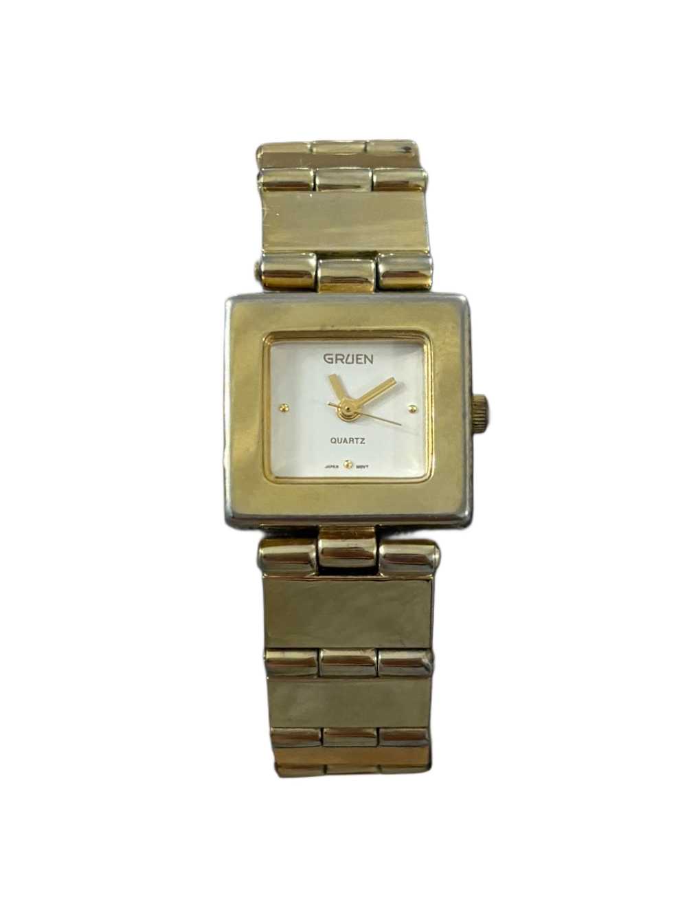 80s gold square Gruen watch - image 3