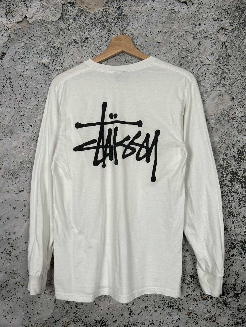 Streetwear × Stussy Stussy Logo Longsleeve Street… - image 1