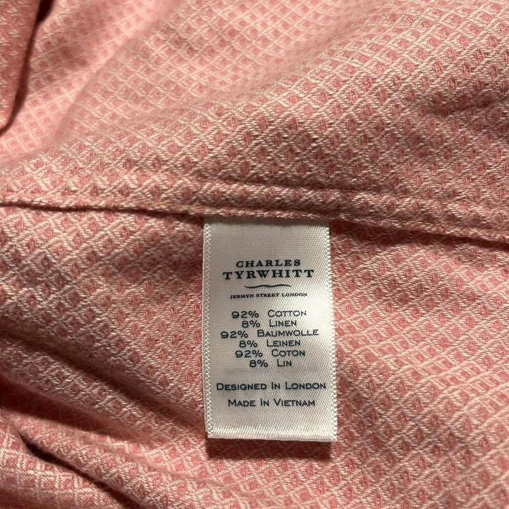 Charles Tyrwhitt Mens Slim Fit Large Pink Cotton … - image 7