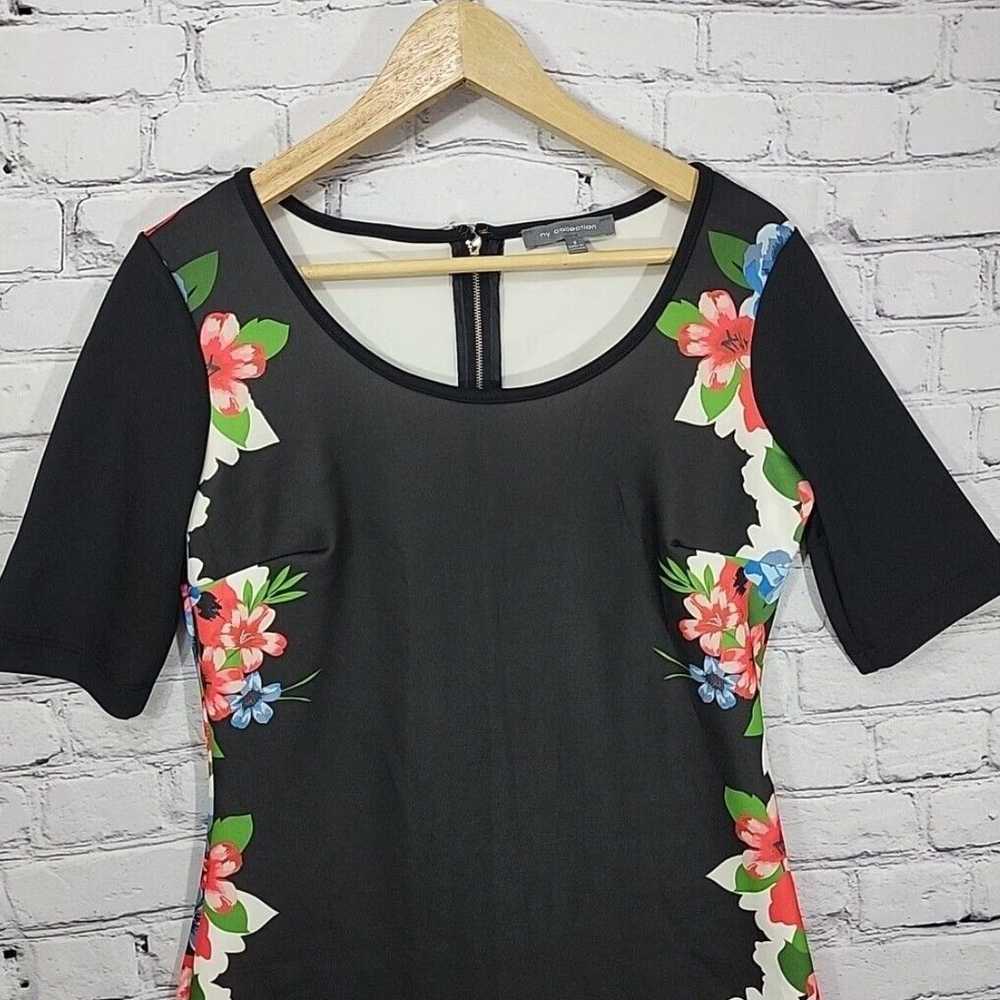 Vintage Womens Small Black Floral NY Collection S… - image 2