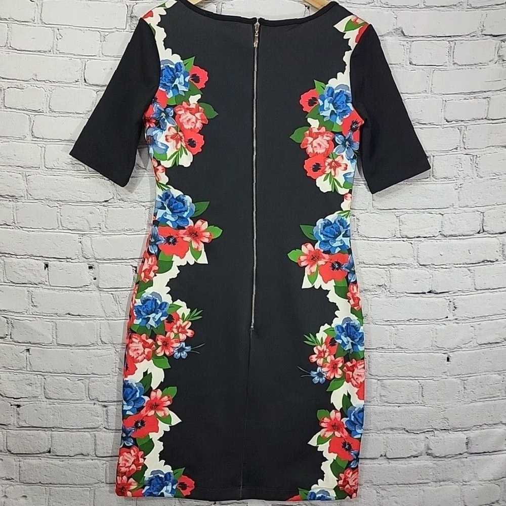 Vintage Womens Small Black Floral NY Collection S… - image 5